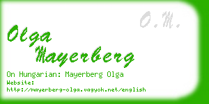 olga mayerberg business card